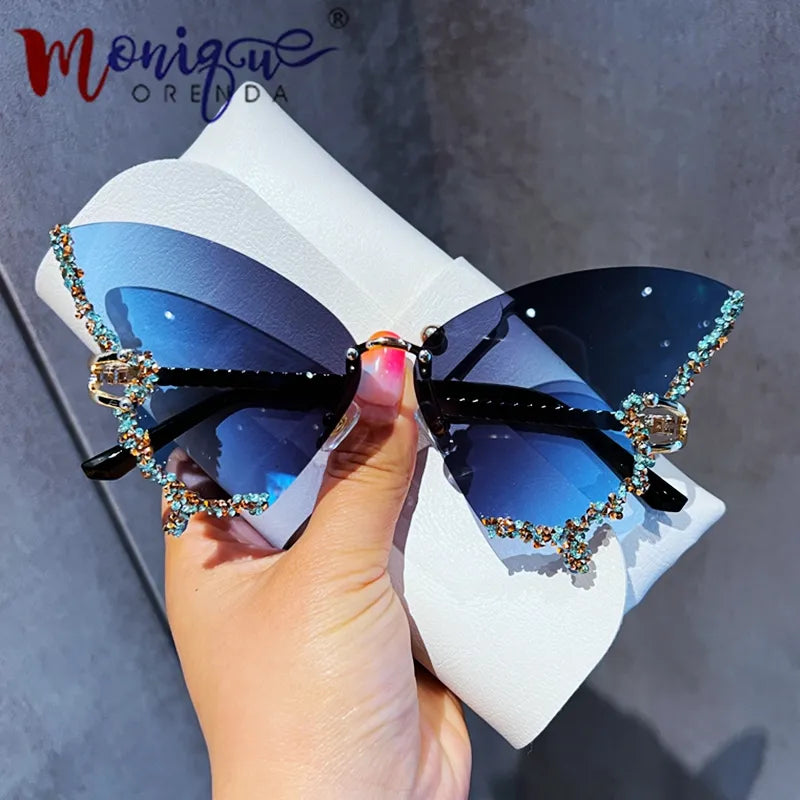 Luxury Diamond Butterfly Sunglasses